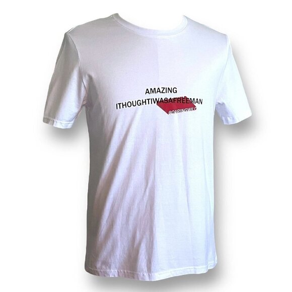 GXG x ROARINGWILD Mens Tshirt XL White Graphic Tee Hypebeast Chinese Streetwear - Picture 4 of 9